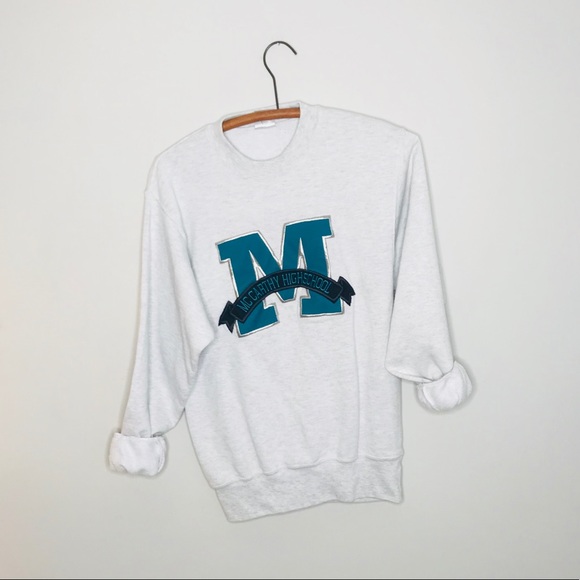 Vintage Sweaters - Vintage Retro 90’s High School Crew Sweatshirt
